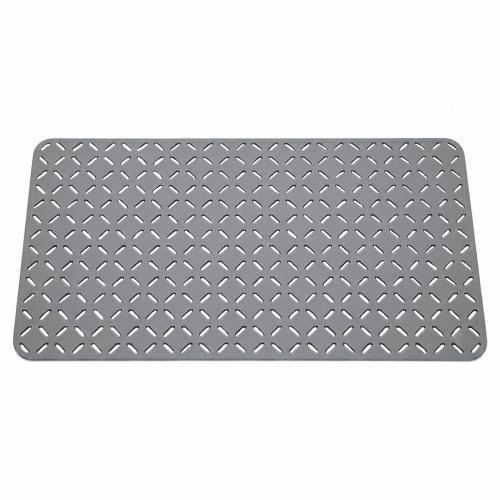 Alfombra PVC 36 x 66 cm rombos calados gris