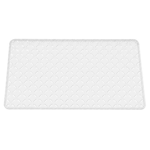 Alfombra PVC 36 x 66 cm rombos calados transparente