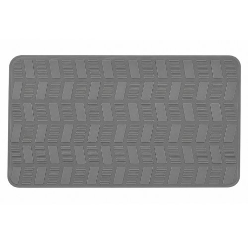 Alfombra PVC 35 x 66 cm rectángulos lisos y rayados gris