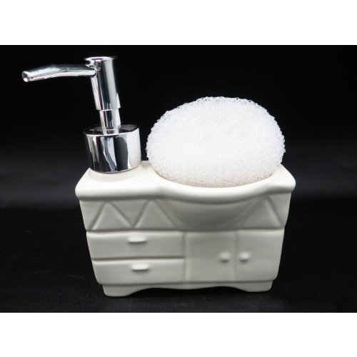 Dispenser para jabón líquido  cerámica blanco