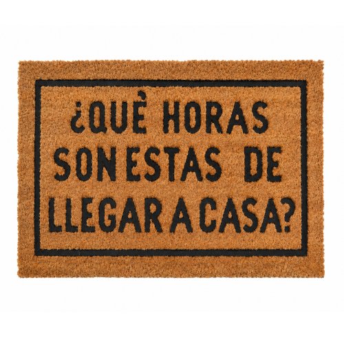 Felpudo coco con goma calada 40 x 60 cm qué horas son