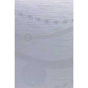Cortina de baño PVC 180x180 cm líneas y círculos transparente