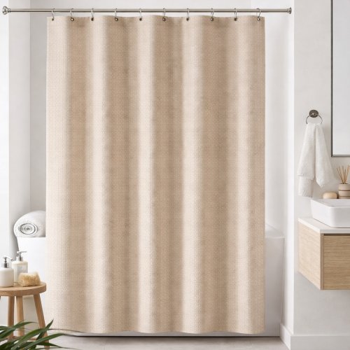 Cortina de baño 180 x 180 cm marrón con margaritas y ganchos