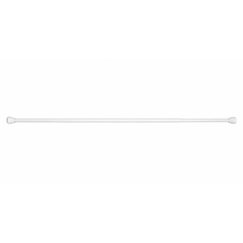 Barral extensible hierro con soporte redondo blanco