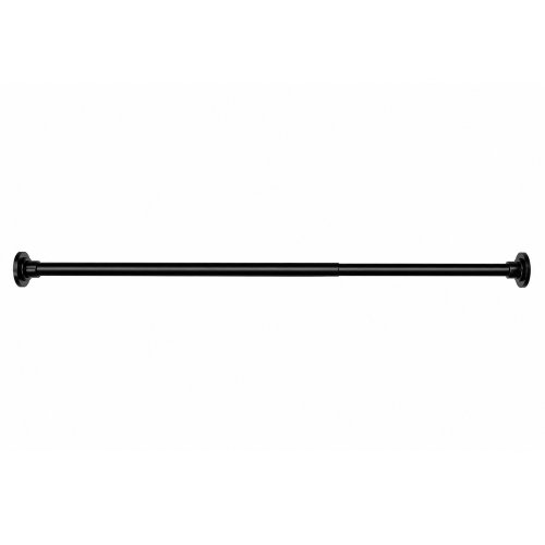 Barral extensible hierro negro con soporte redondo ancho