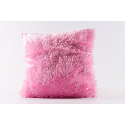 Funda de almohadón 40 x 40 cm pelo corto rosa