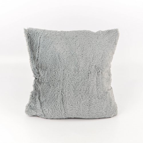 (F0107GC) Funda de almohadon 40 x 40 cm pelo corto dos caras gris