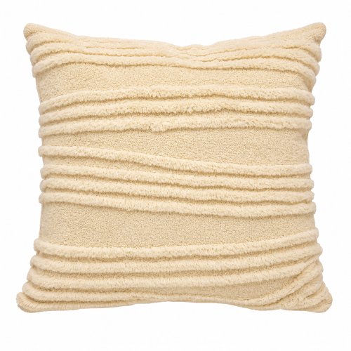 Funda de almohadón 40 x 40 cm trama lineas natural