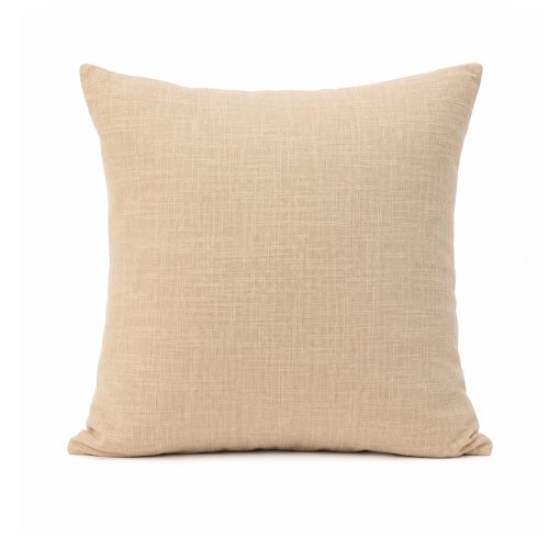 Funda de almohadón 45 x 45 cm cuadrille fino beige