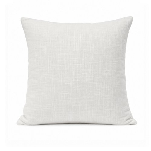Funda de almohadón 45 x 45 cm cuadrille fino blanca