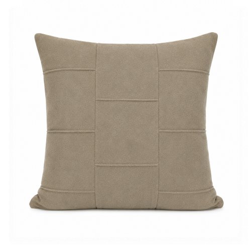 Funda de almohadón 45 x 45 cm cuadrados con costuras gris