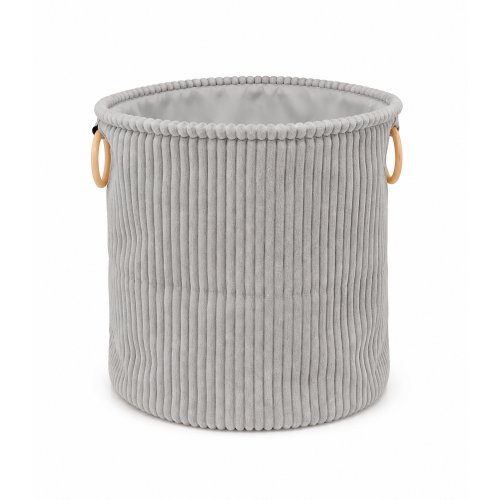 Cesto con asas 40 x 45 cm plush redondo rayado gris
