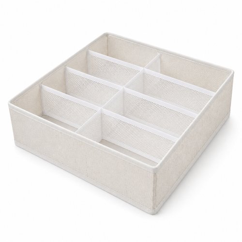 Organizador con 8 divisores 32 x 32 x 10 cm jaspeado natural