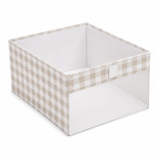 Organizador con visor 25 x 36 x 18 cm cuadrille beige