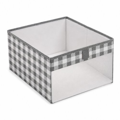 Organizador con visor 25 x 36 x 18 cm cuadrille gris