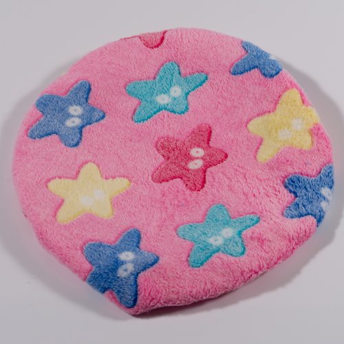 Cobertor de inodoro 41 x 36 cm rosa con estrellas