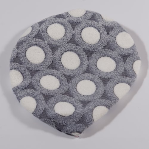 Cobertor de inodoro 41 x 36 cm gris con círculos blancos