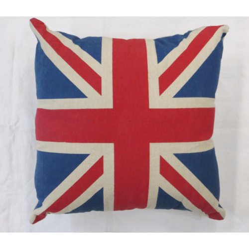 Funda de almohadón rústica 42x42 cm - Bandera Inglesa